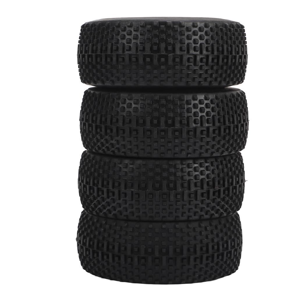 4PCS Remote Control Car Tires Stable Grip Strong Cushioning Uneven Texture Thickening Universal for 1 8 RC Car Red