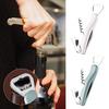 3 In 1 Wine Opener, Portable Beer Cap Lifter And Foil Cutter, Lever Corkscrew with Non Slip Handle, Stainless Steel Worm, Kitchen Bar Tool