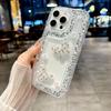 Glitter crushed diamond iphone16 mobile phone case is suitable for Apple 16 bow 1514 transparent 1312 foreign trade 11
