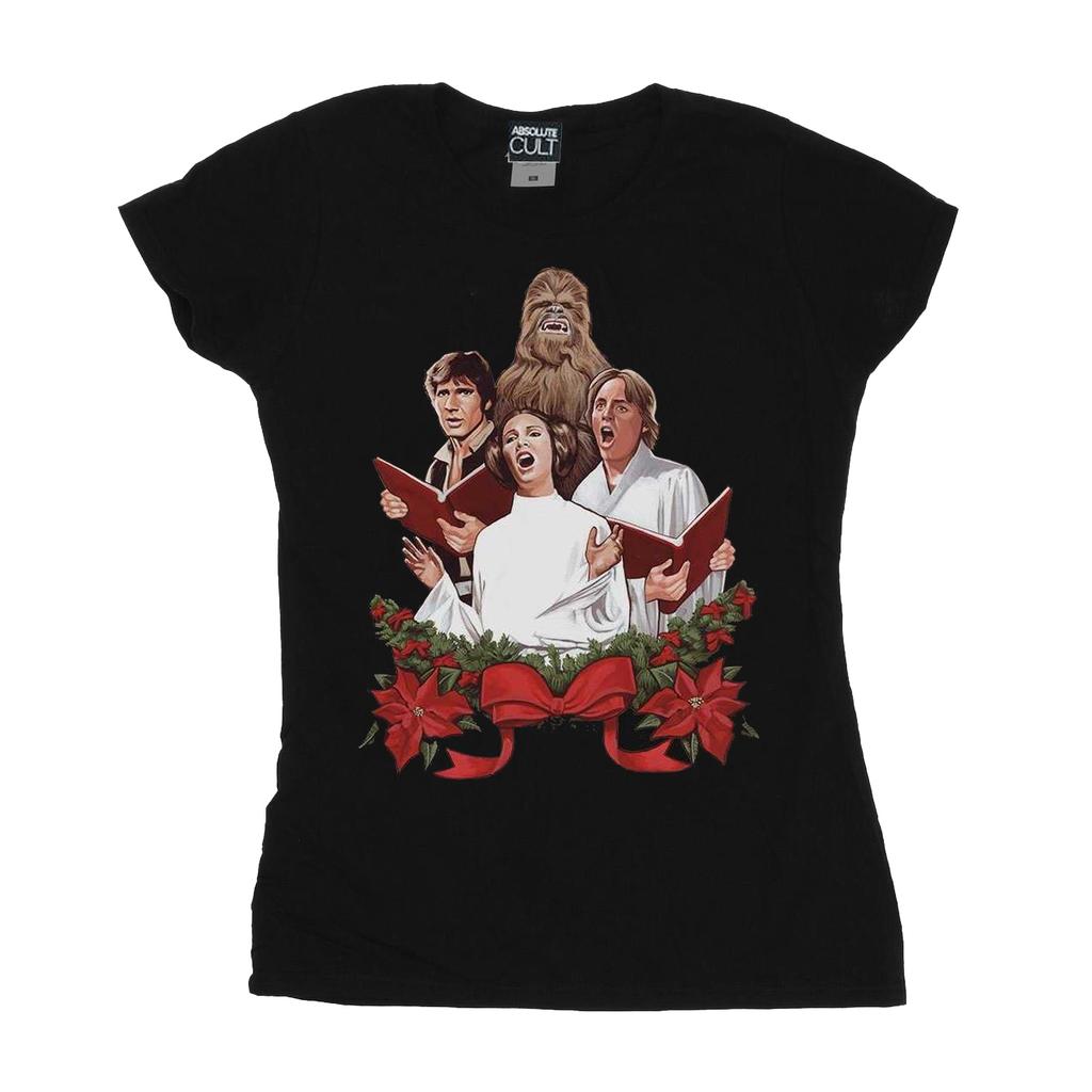 Star Wars Womens/Ladies Christmas Carols Cotton T-Shirt