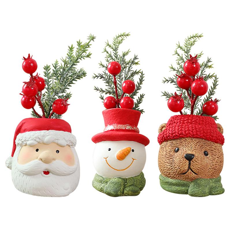 1PC Handicraft Creativity Dwarves Gift Multi-element Ornament Cement Decoration Christmas Festival Dolls