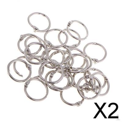 Small Metal Rings for Keychains - 14mm Diameter, Pack of 30, Gold Finish