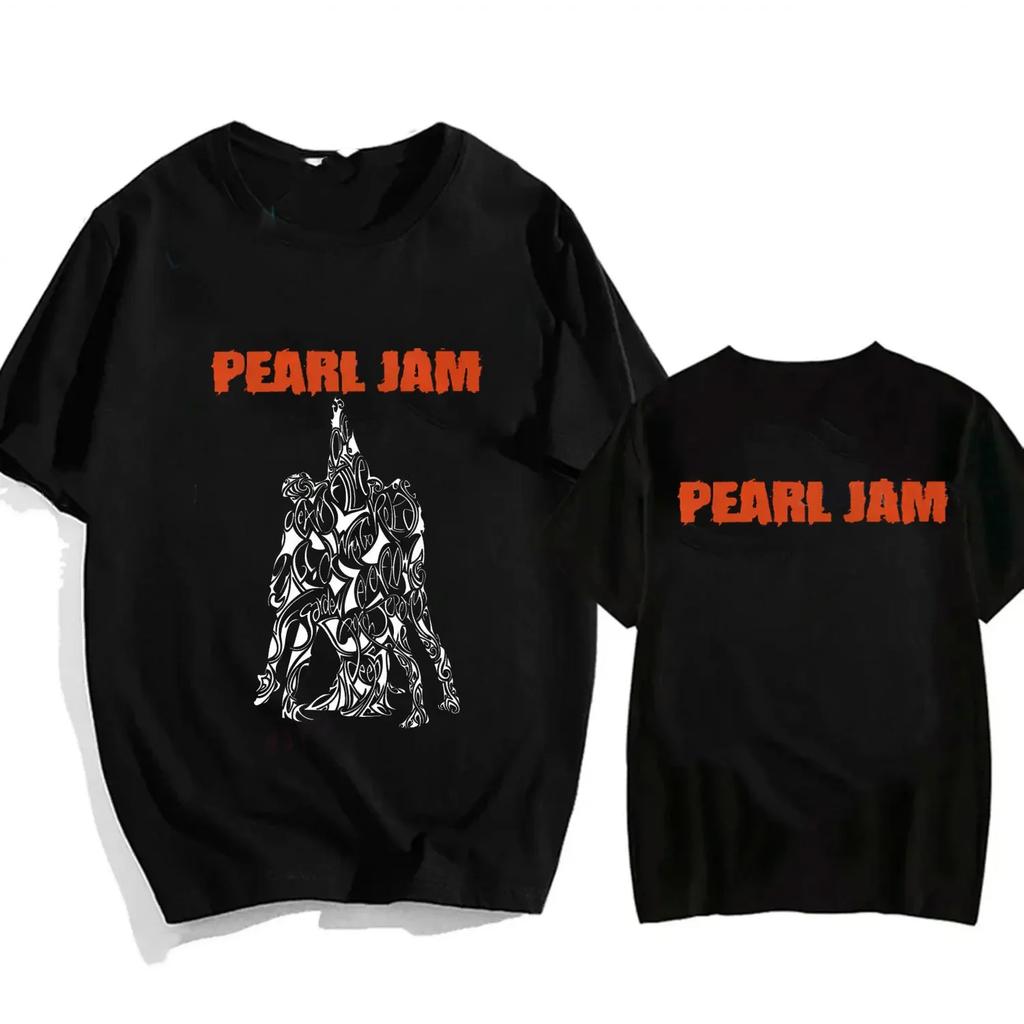 Women's Cool Alive Pearls Jam T Shirts Music Band Clothing Short Sleeve Crewneck Tops
