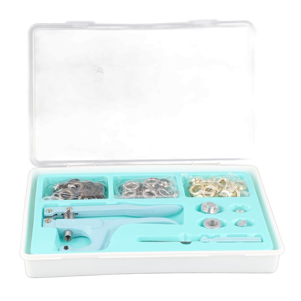 Grommet Eyelet Kit 12 In with 3 Colors 150 Sets Metal Eyelets Pliers Screwdriver Grommet Machine