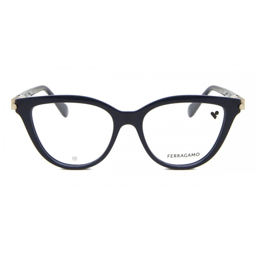 

Salvatore Ferragamo Sf 2974 414 Women Eyeglasses Navy Blue/52-17-140