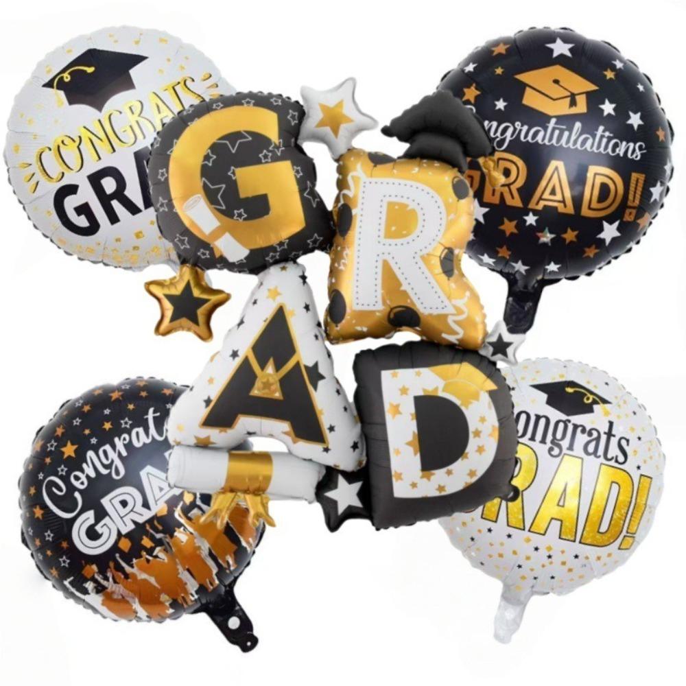 18inch Round Graduation Balloons Standing Balloon Decorative Arrangement Foil Balloon 4D Design Helium Balloon