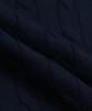 BROOKS BROTHERS Cotton Cable Polo Short Sleeve Sweater (Dark Navy) (Bbwtmog204)