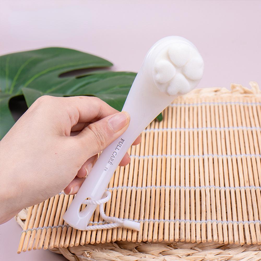 Cleansing Brush Soft Hair Makeup Remover Cleaner Pores To Blackhead Lanyard Arched Wash Brush Facial Brush