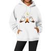Women's Casual Fashion Solid Color Rugby Print Long Sleeve Hooded Sweatshirt Top