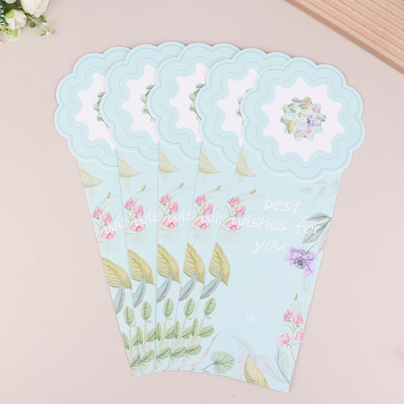 

5 шт. Обертка для одного цветка, ручная цветочная открытка, коробка для упаковки букета, пакет для цветочной композиции на День святого Валентина, День матери синий