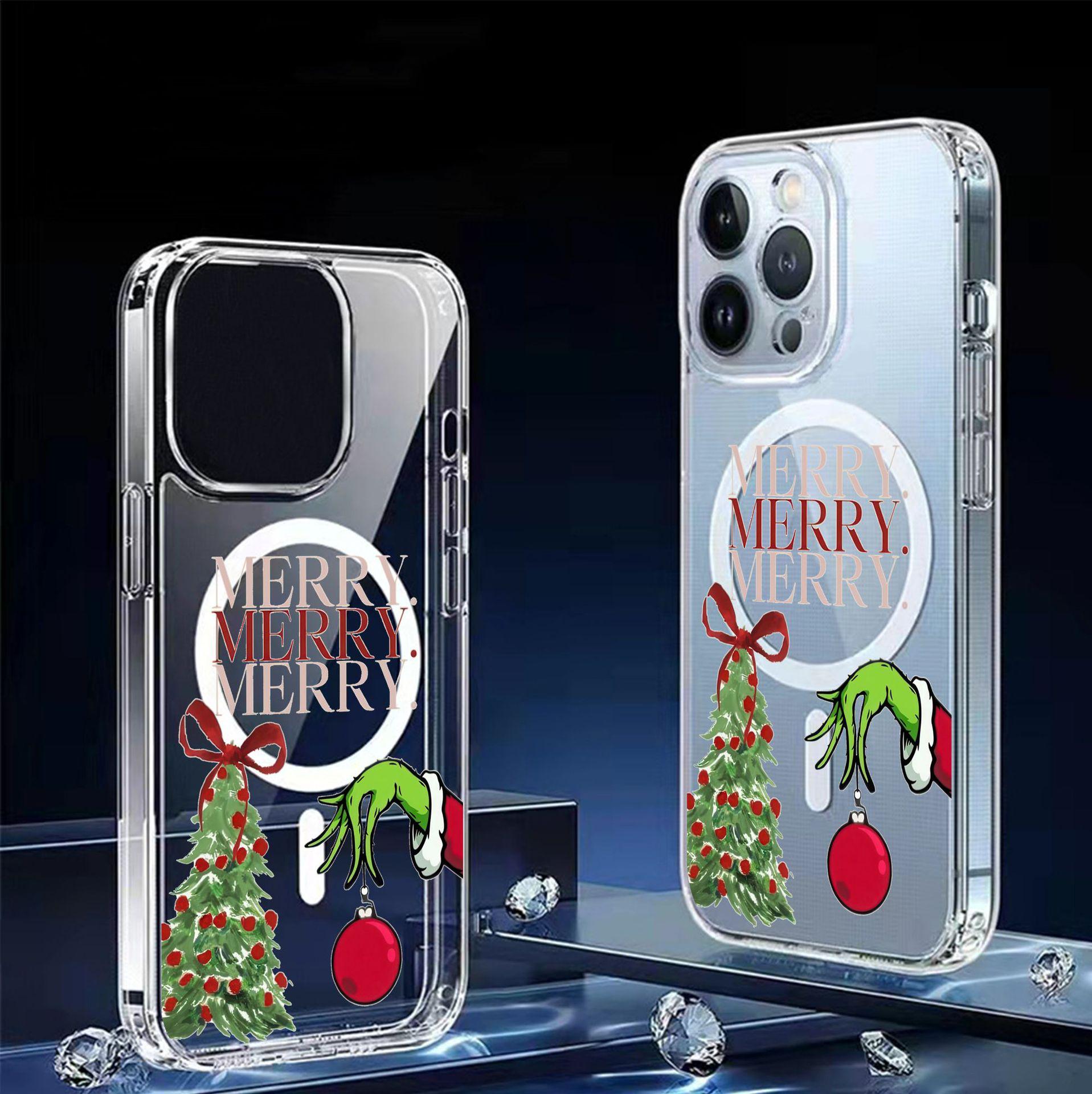 

Magic Hand Magnetic Transparent Protective Case for iPhone 15/16/17 Pro Max iPhone 14 Pro Max прозорий