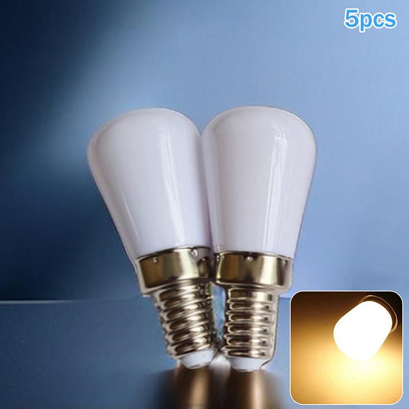 5Pcs E12/E14 Led Fridge Light Bulbs White/Warm Mini Lamp For Refrigerator Cabinet Kitchen Room Indoor Night Light Sewing Lamps