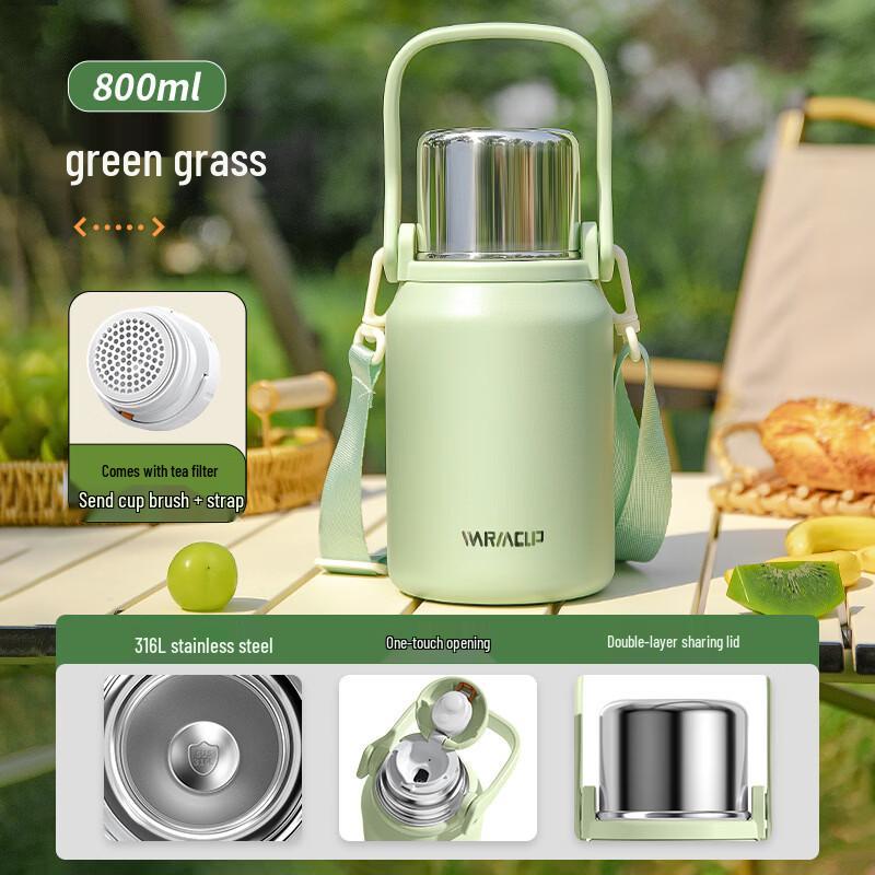Shangqi 316L Stainless Steel Thermal Water Bottle with Tea Infuser