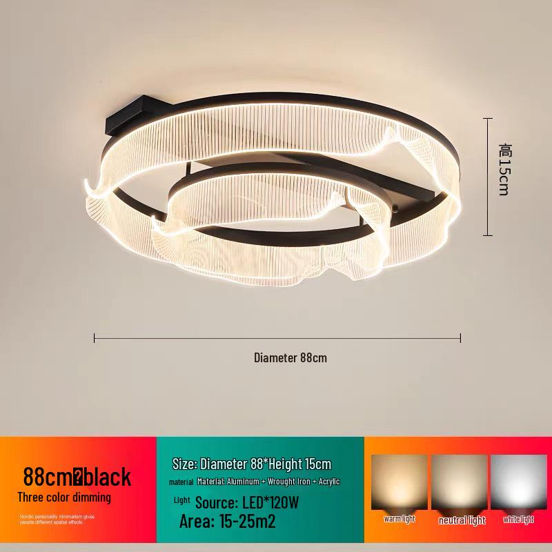 2025 Ultra-Minimalist Italian Ring Ceiling Light: Modern Full Spectrum for Living Room or Bedroom