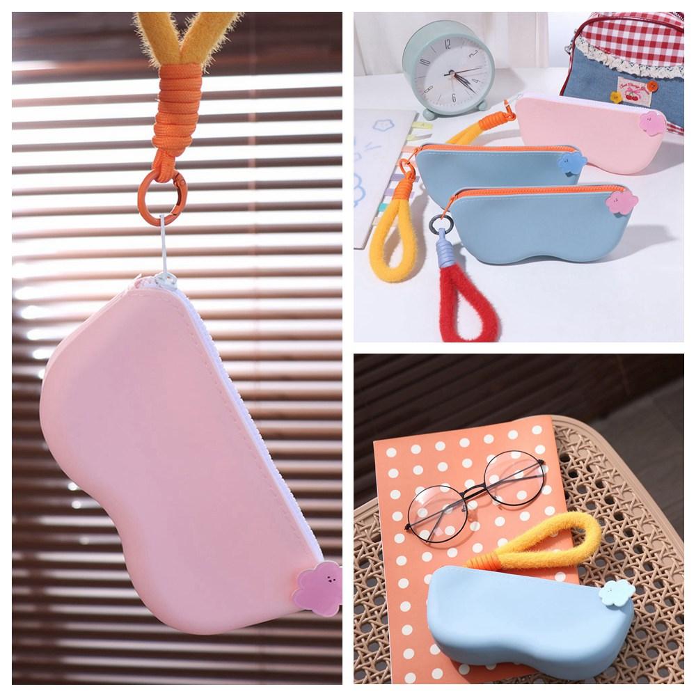 Waterproof Portable Zipper Eyeglasses Bag Silicone Sunglasses Protective  Eyewear Accessories
