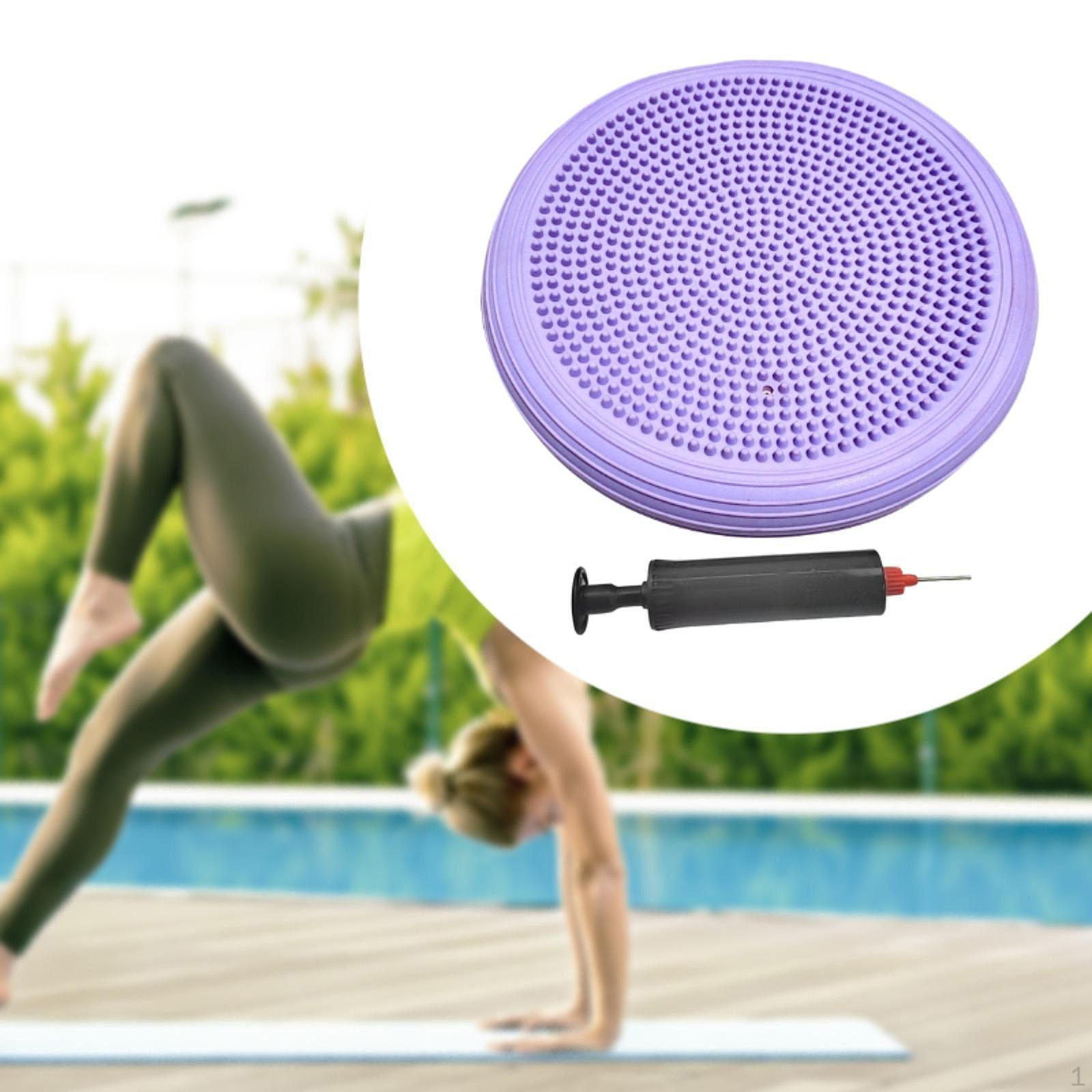 

Balance Mat Flat Pad Disc Thickened Wiggle Seat Inflated Yoga Stability for Sports,