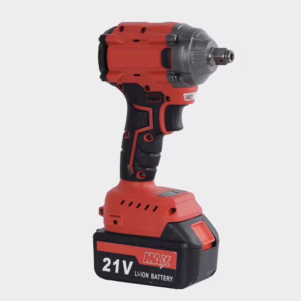 21V Brushless Electric Impact Wrench with Rechargeable Lithium Battery for Car, Scaffolding, and Carpenter Use