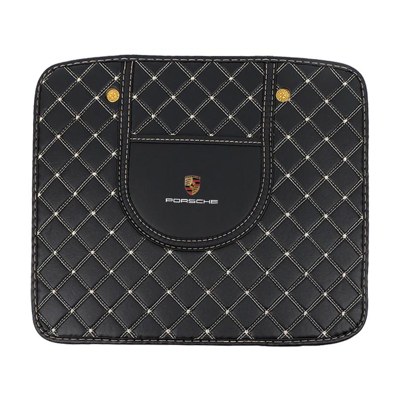 Leather Car Anti-Kick Mats Auto Seat Back Protector Cover For Porsche 911 Cayenne Panamera Macan Boxster Carrera-GT 928 918-Spyder