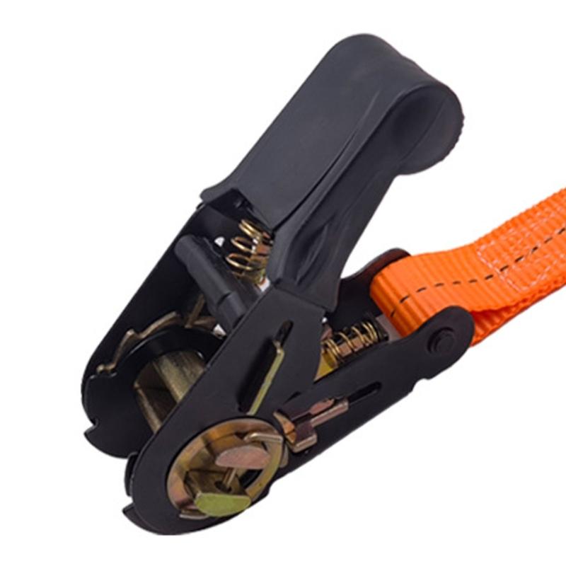 Tie Down Straps with Metal Buckle Tie Downs Adjustable for Trucks Motorcycles Boat Ratchet Lashing Straps