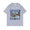 Bombardiro Crocodilo Funny Crocodile Plane Bomber Meme T-shirts Men Women Gothic Vintage T Shirts Casual Humor Oversized T Shirt