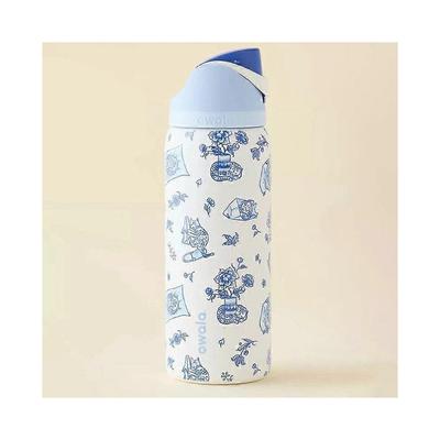 (32oz) Owala Freesip Stainless Bottle 24/32oz Exclusive Edition Delft Cat