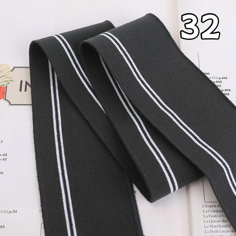 90x6cm Elastic Knitted Fabric DIY Rib Neckline Cuff Hem Knitted Fabric Sewing Baseball Uniform Jacket Clothing Supplies
