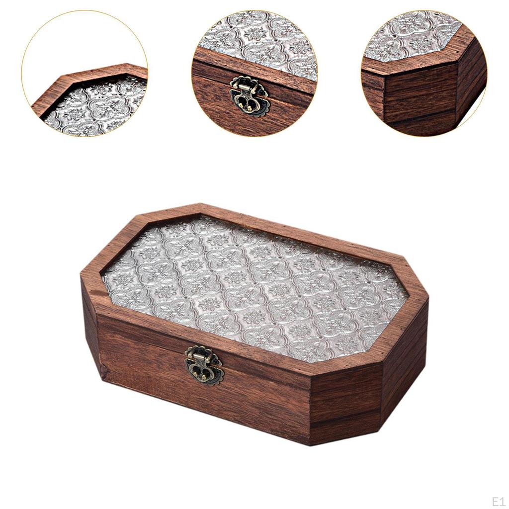 Desktop Storage Box Container Reusable Decorative Retro Styles Display Stand Organization for Office
