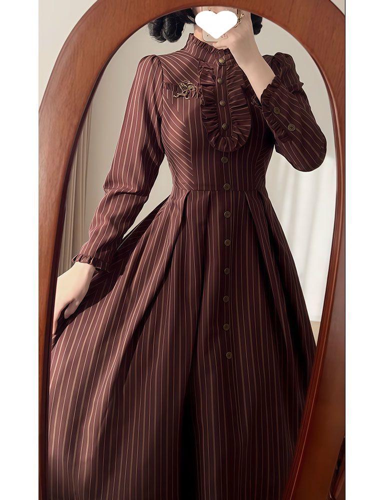 Retro Französischer Stil Sternennacht Taillenbetonierende Weste & Klassisches Kleid Set