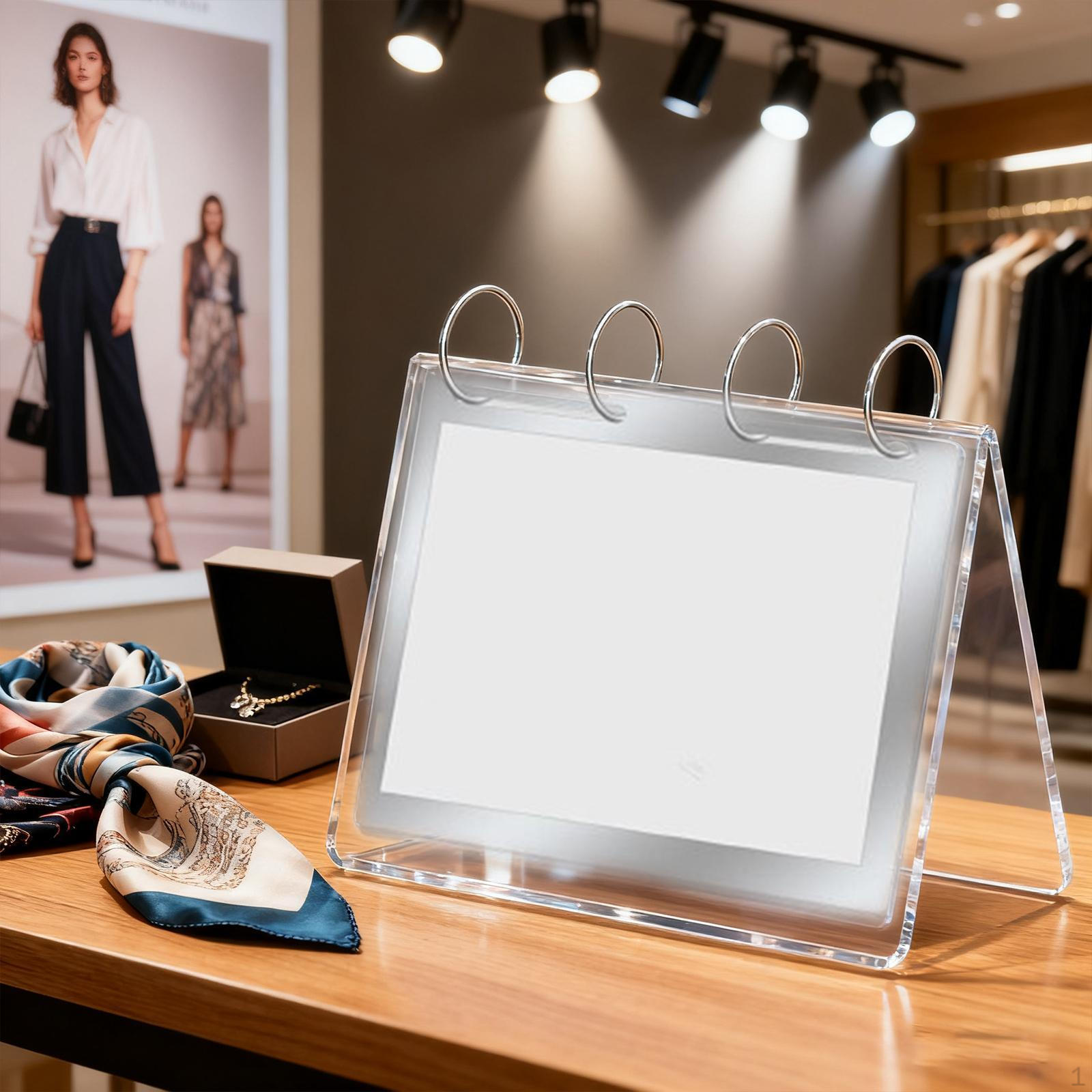 

Настольная подставка для меню из карточек с перекидными страницами, двухсторонняя, многостраничная, вертикальный держатель для табличек для A6