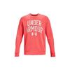 Under Armour Rival Terry Logo Casual Sports Knit Crewneck Sweatshirt Men Sweatshirt Venom-Red 1361561-690