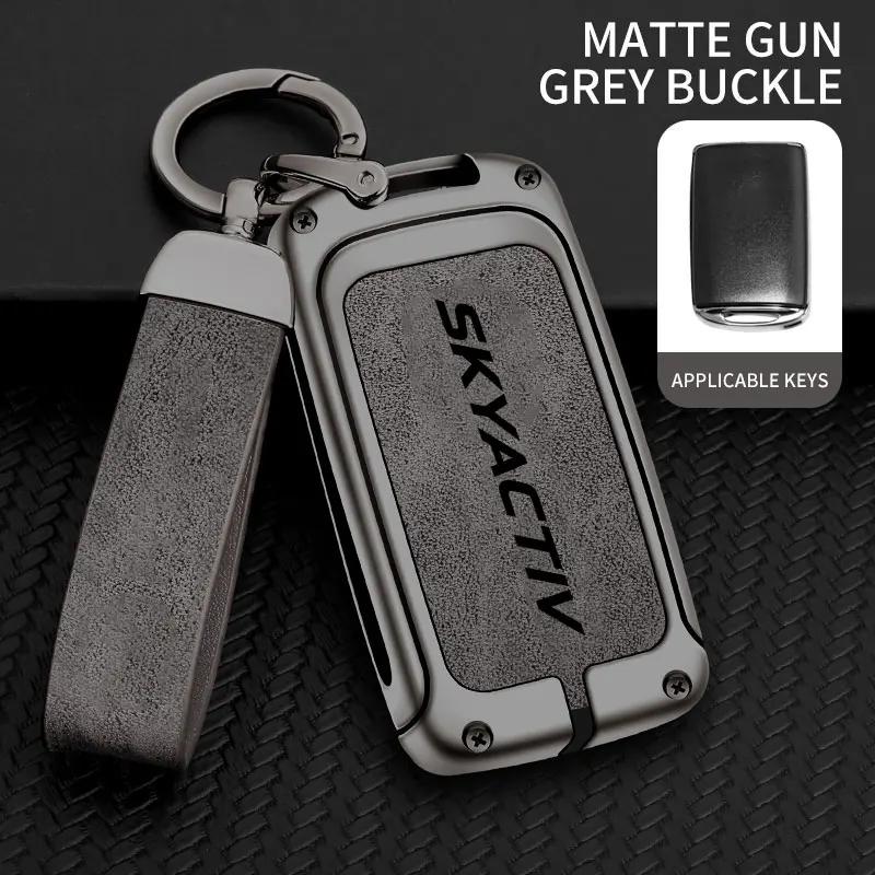 Zinc Alloy Car Key Holder Skyactiv for Mazda 3 2 6 CX3 CX5 CX30 CX8 CX9 MX5 SKYACTIV Remote Protector Car Key Cover