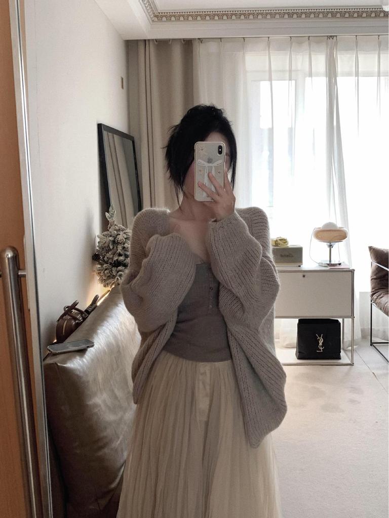 Korean Soft Knit Loose Cardigan - Early Autumn 2025 Style for Women