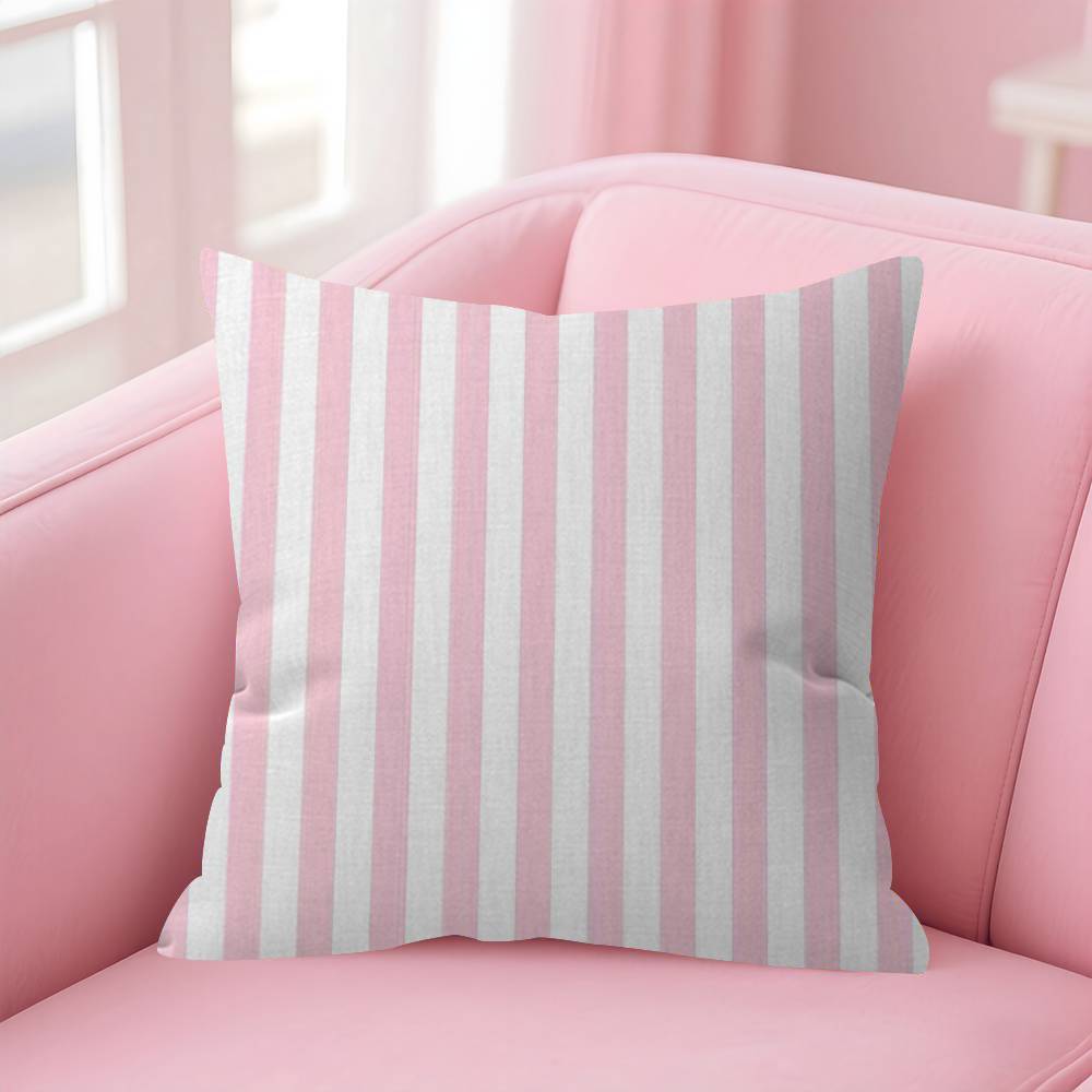 ART Pink Stripes Ins  Pillow Anime Pillow Sofa Bed Head Pillow Cover Cushion Cover Fashion