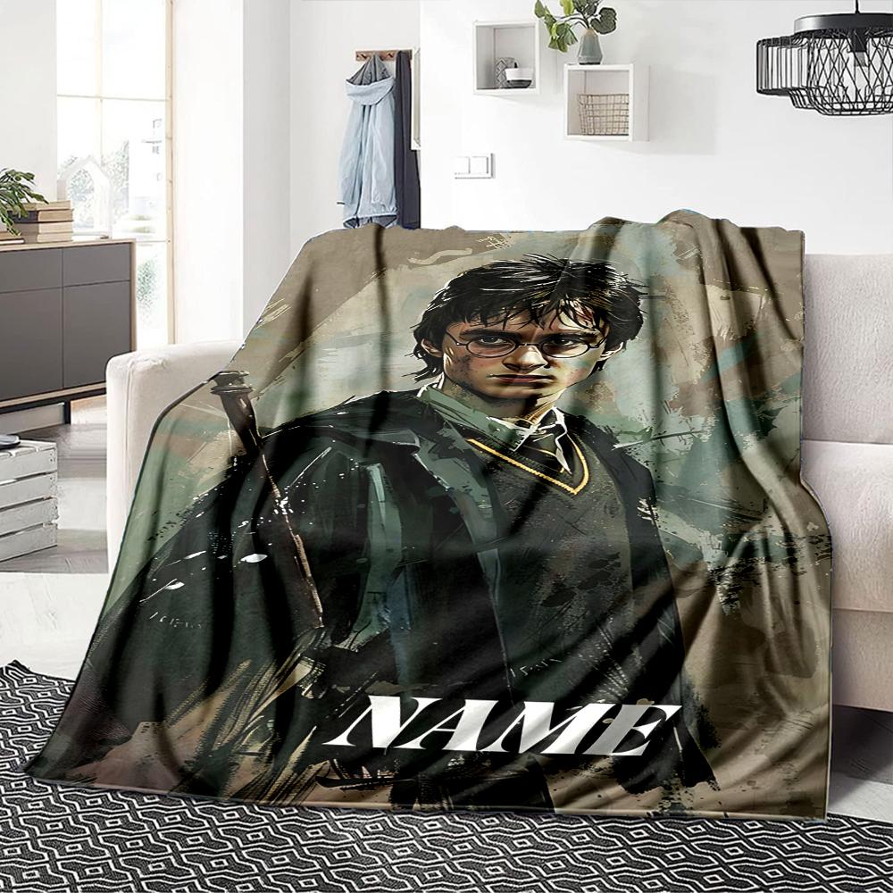 Custom Name "Harry Potter's Magical Adventure" blanket for Couch & Bed, Plush Cozy Fuzzy Blanket Super Soft & Warm Blankets for Fall and Winter. 09081