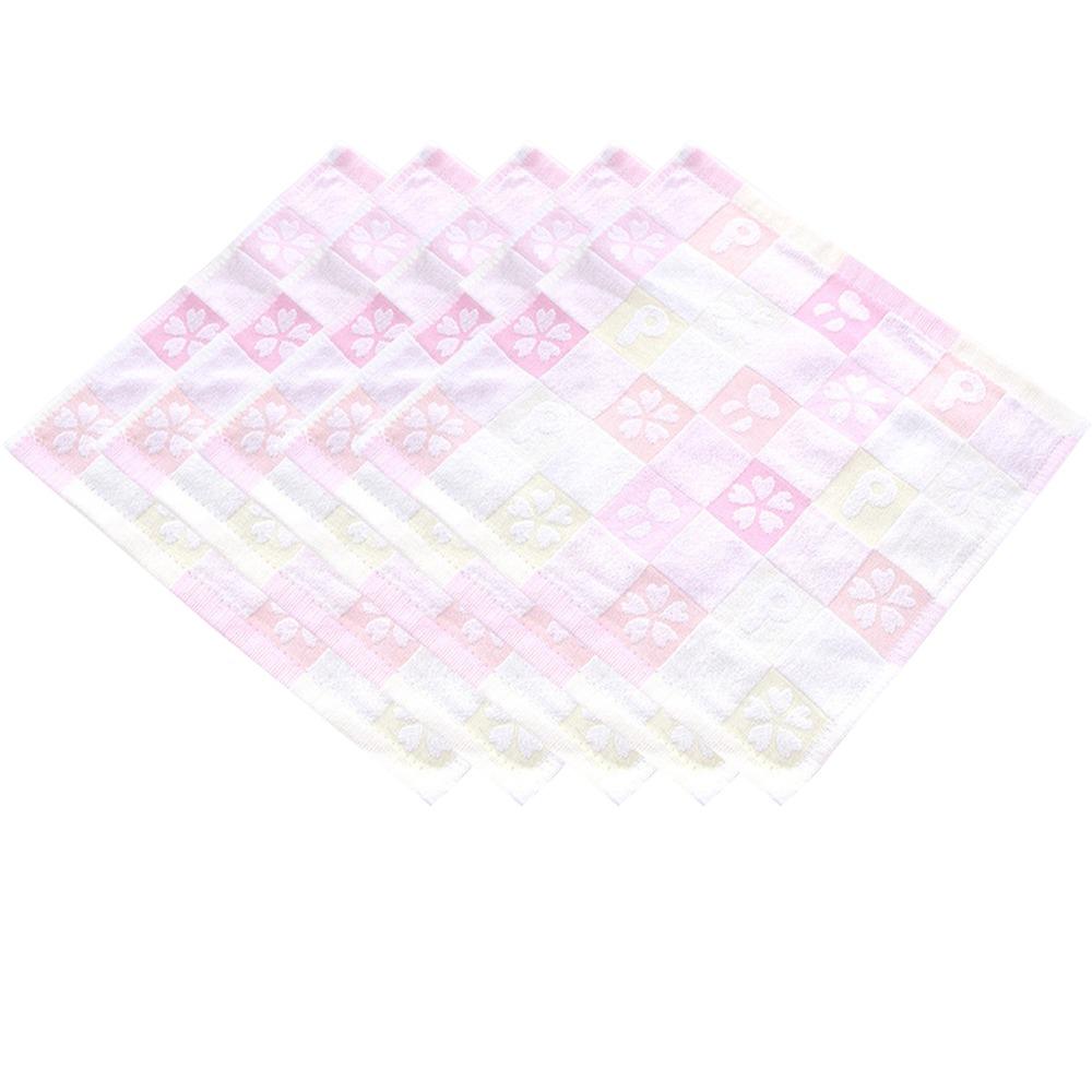 

5Pcs 25x25cm Gauze Plaid Hand Towel Cute Hanging Children s Handkerchief Water Absorbent Kawaii Cotton Dishcloth Kitchen розовый