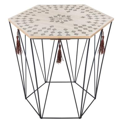 Kumi Etnik Atmosphera Octagonal Metal Decorative Coffee Table