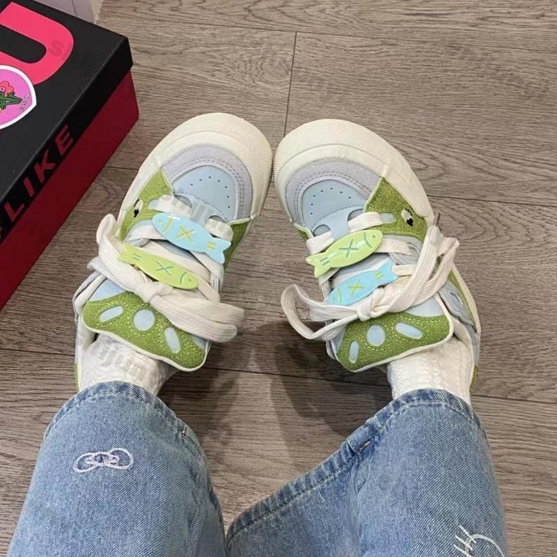 Fashion Women's Casual Shoes 2025 Spring New Fashion Cross Tied Height Increase Platform Sneakers Breathable  Comfortable Non Slip Flats