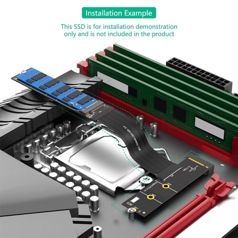 Fast speed M.2 Ssds Extension Cord 20CM For NVMe SATAs SSDs Adjustable Host Output Orientation