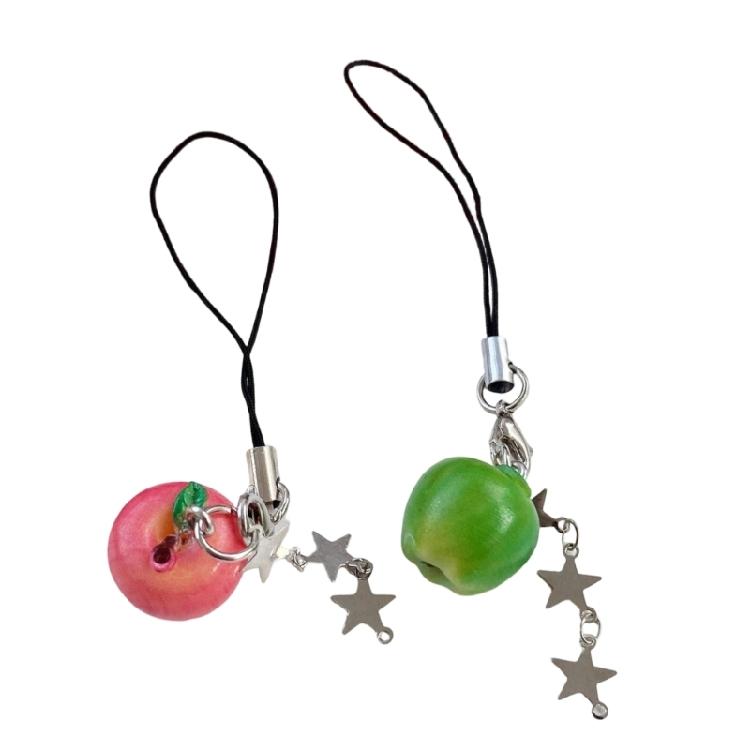 Lightweight Star Apples Keychain Stylish Backpack Phone Charm Fashion Accessories for Backpacks Or Wallets