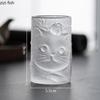 Transparente Glastasse Kreative Reliefkatze Kung Fu Teetasse Nachmittagstee Milchtasse Safttassen Colatassen Home Getränketassen