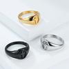 11mm Stainless Steel Gloosy Cross Ring for Men Fashion Jewelry