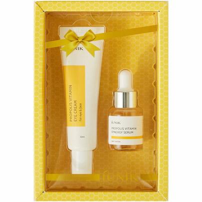 

iUNIK Propolis vitamin eye cream set (Eye Cream 30ml, Propolis Serum 15ml) - Zestaw pielęgnacyjny z propolisem Krem pod oczy+serum do twarzy
