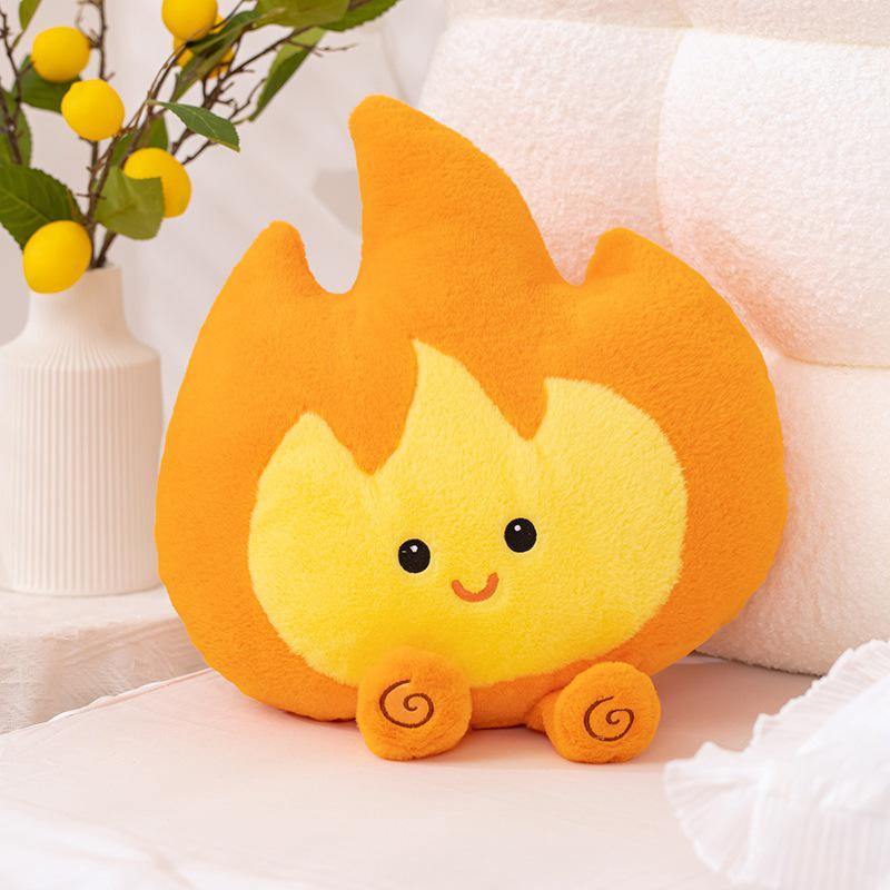 Small Flame Doll Plush Pillow - Creative Home/Office Decor & Nap Pillow
