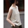 Basic House Women's Linen Blend Sleeveless Knit Vest