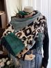 Women Winter Retro Knitted Scarf Ladies Leopard Plaid Print Tassel Scarve Mujer Foulard Wrap Shawl Unisex New Imitation Cashmere