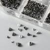 Edgy Y2K Goth Grunge Nail Charms – Spike Cone Rivet Studs in Black Silver Gold, Punk Alloy Nail Art Accessories Kit