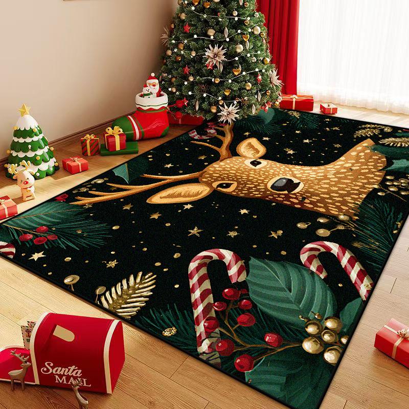 Christmas Modern CARPET FOR LIVE ROOM Luxury Home Decoration Bedroom Large Area Rugs Washable Antiskid Lounge Floor Mats Bedside