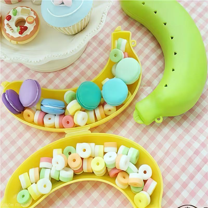 Kunststoff Bananen Schutz Aufbewahrungsbox Obstbehälter Brotdose Tragbarer Bananenhalter für Reise Schule Picknick Camping Gebrauch