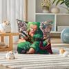 One Piece Jinbe Helmsman Anime Plush Pillow Cover Soft Short Plush Cushion Cover For Sofa Bedroom Home Decor Gift Decoration