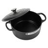 Le Creuset SIGNATURE Signature Runde Cocotte 22cm Runde Cocotte Schwarz Matt Schwarz Topf Neues Leben [Le Creuset] Zweihändig [Artikel]